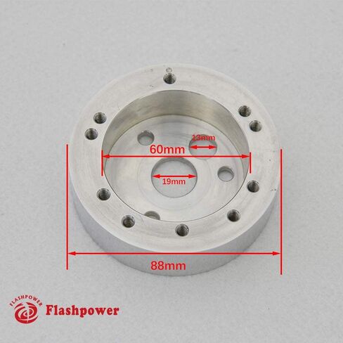 1.5" Steering Wheel Hub Adapter Conversion Spacer for 5&6 hole Steering Wheel to 3 hole Adapter Polished in Kuwait