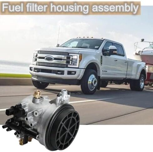 F81Z-9155-AC Fuel Filter Housing Assembly Compatible with Ford F350 Super Duty 7.3L V8 1999 2000 2001 2002 2003 F81Z9155AC Powerstroke Diesel Genuine Motorcraft FG1057 in Saudi Arabia