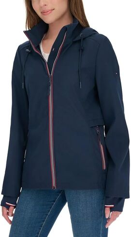Tommy Hilfiger Women’s Lightweight Stand Collar Windbreaker (White,Medium) in Saudi Arabia
