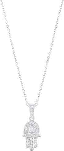 Dazzlingrock Collection 0.17 Cttw Lab Grown Round White Diamond Hamsa Hand of Fatima Charm Pendant for Women, Available in 10K/14K/18K Solid Gold in Saudi Arabia