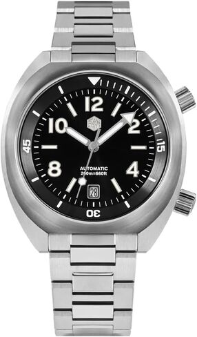 San Martin SN0066G YN55 غوص الرجال مشاهدة زر التحكم في ثنائية الاتجاه الفولاذ المقاوم المقاوم للصدأ على ساعات المعصم الميكانيكية الميكانيكية in Kuwait