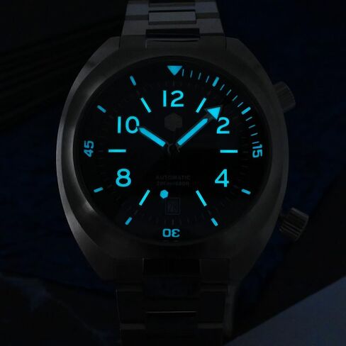 San Martin SN0066G YN55 غوص الرجال مشاهدة زر التحكم في ثنائية الاتجاه الفولاذ المقاوم المقاوم للصدأ على ساعات المعصم الميكانيكية الميكانيكية in Kuwait