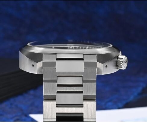 San Martin SN0066G YN55 غوص الرجال مشاهدة زر التحكم في ثنائية الاتجاه الفولاذ المقاوم المقاوم للصدأ على ساعات المعصم الميكانيكية الميكانيكية in Kuwait