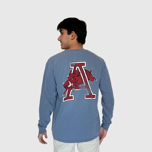 Arkansas Razorback Charger Long-Sleeve T-Shirt | Officially Licensed NCAA | Soft Cotton, Classic Fit in Saudi Arabia