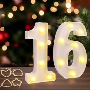 Light Up Numbers for Party, 13th Birthday Decorations for Girls and Boys, Number Blocks LED Sign for Wall Decor, Room Decor and 13th Birthday Gifts for Girls in Saudi Arabia