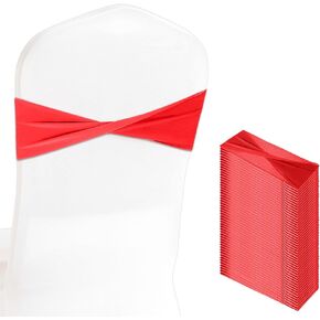 50 Pcs Sage Green Chair Sashes, Spandex Sage Green Chair Covers Elastic Without Buckle Decorations for Wedding Party Events Ceremony Birthday Bridal Decorations in Kuwait