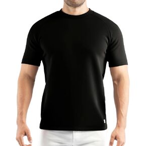 Fioboc Men's Premium Soft T-Shirts Modal Crew Neck Tees Heavyweight Cooling Short Sleeve Casual Classic Tee Shirt for Men in Kuwait