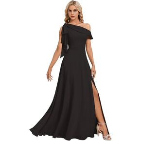 One Shoulder Bridesmaid Dresses for Women Summer Wedding Guest Dress with Slit Evening Gowns in Saudi Arabia