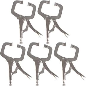 FindMall 11 بوصة قفل C-Clamp 5pack قفل Cliers مشابك اللحام القابلة للتعديل ملزمة مع نصيحة منتظمة ودوارة لمزرعة المنزل والسيارات in Kuwait