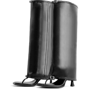 Richealnana's Women's Open Toe Boots Flip Flop على الركبة ذات الكعب العالي في الركبة in Kuwait