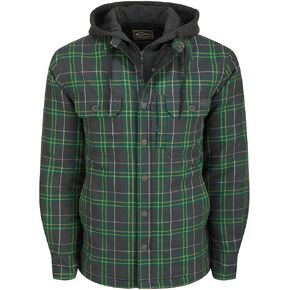 Drake Waterfowl Men Campfire Flannel Hoodie | Warm Full-Zip Outdoor Jacket Shirt |Collar with Attached Adjustable Hood in Saudi Arabia