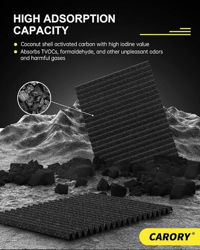 Cabin Air Filter w/Activated Carbon for Select 2007-2016 Hyundai, Kia Models - Accent, Elantra, Elantra Coupe, Elantra Gt, Forte, Forte Koup, Forte5, Rondo, CF10728, 97133-2H001 in Saudi Arabia