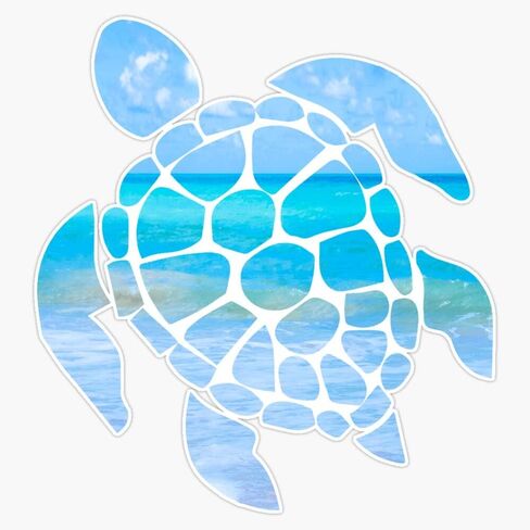 Sea Turtle Vinyl Waterproof Sticker Decal Car Laptop Wall Window Bumper Sticker 5" in Saudi Arabia