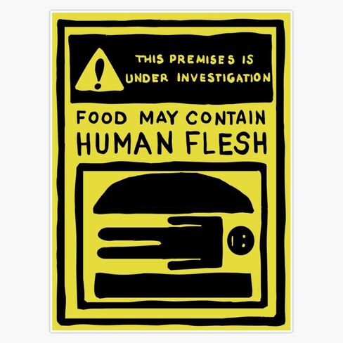 The Burgers are People! Sticker Vinyl Bumper Sticker Decal Waterproof 5" in Saudi Arabia