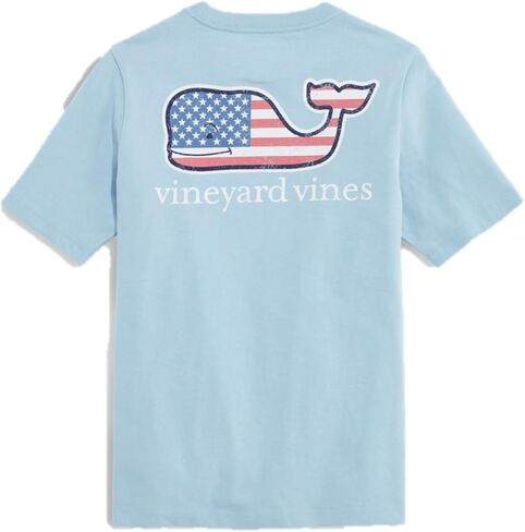 Vineyard Vines Boys 'Flag Whale There-Sleeve Pocket T-Shirt in Saudi Arabia