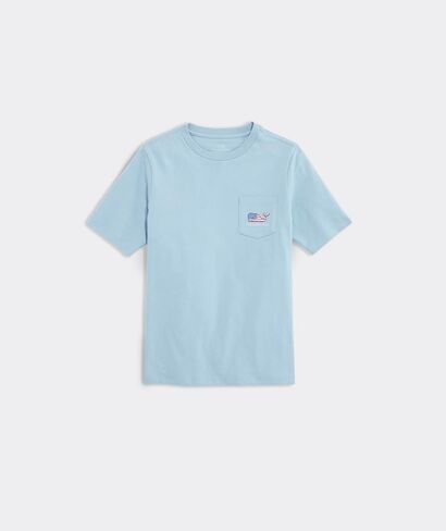 Vineyard Vines Boys 'Flag Whale There-Sleeve Pocket T-Shirt in Saudi Arabia