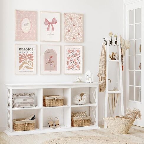 QQG Christian Wall Art Prints مجموعة من 6 آيات الكتاب المقدس الوردي صور جدار ديكور بوهو معرض الكتاب المقدس المطبوعات المطبوعات ملصقات جمالية من أجل غرفة النوم شقة نوم 8x10in in Saudi Arabia