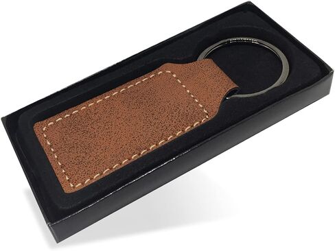 LaserGram Rectangle Keychain, Palm Trees, Personalized Engraving Included (Yellow) in Saudi Arabia