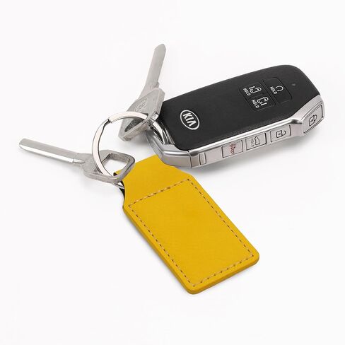 LaserGram Rectangle Keychain, Palm Trees, Personalized Engraving Included (Yellow) in Saudi Arabia