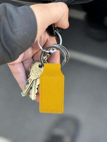 LaserGram Rectangle Keychain, Palm Trees, Personalized Engraving Included (Yellow) in Saudi Arabia