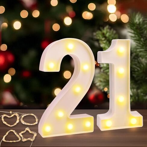 Light Up Numbers for Party, 13th Birthday Decorations for Girls and Boys, Number Blocks LED Sign for Wall Decor, Room Decor and 13th Birthday Gifts for Girls in Saudi Arabia