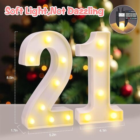 Light Up Numbers for Party, 13th Birthday Decorations for Girls and Boys, Number Blocks LED Sign for Wall Decor, Room Decor and 13th Birthday Gifts for Girls in Saudi Arabia