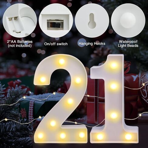 Light Up Numbers for Party, 13th Birthday Decorations for Girls and Boys, Number Blocks LED Sign for Wall Decor, Room Decor and 13th Birthday Gifts for Girls in Saudi Arabia