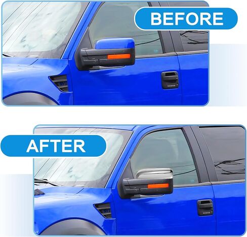 أعلى الحجارة متوافقة مع فورد F150 2009-2014 أغطية مرآة مطلي بالكروم للجانب الأيسر والأيمن ، خارجي مرآة الرؤية الخلفية الخارجي in Saudi Arabia