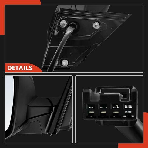 A-Premium Passenger Side Power Door Mirror - Compatible with Honda CR-V CRV 2017 2018 2019 2020 2021 2022 - Non-Heated Manual Folding Black Outside Rear View Mirror Non-Heated in Saudi Arabia