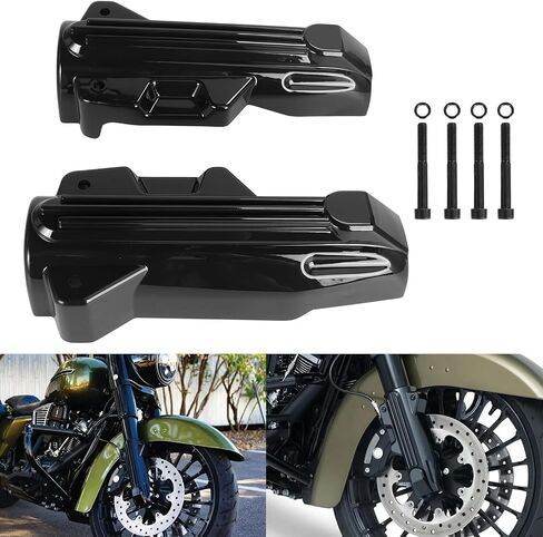 دراجة نارية أغطية الشوكة السفلى مناسبة لهارلي إلكترا شارع جليد الملك فلور Fltrx FLHX 2014-2022 (Chrome) in Saudi Arabia