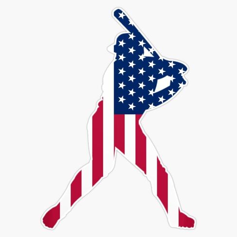 Usa Is Baseball. Sticker Bumper Sticker Vinyl Decal 5" in Saudi Arabia