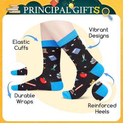 HAPPYPOP Principal Appreciation Gifts for Men Women - Funny Socks for Principal, School Principals Day Gift in Saudi Arabia