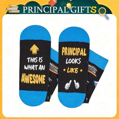 HAPPYPOP Principal Appreciation Gifts for Men Women - Funny Socks for Principal, School Principals Day Gift in Saudi Arabia