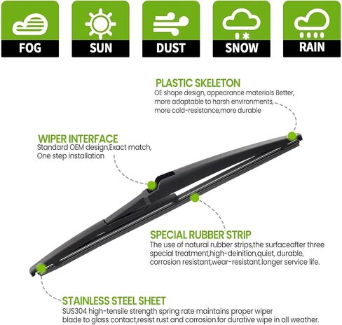 PARRATI® High Performance Premium All-Season Automotive Windshield Wipers with Rear Wiper Blades Replacement for 2009-2017 Chevrolet Traverse,Easy to Install 24"+21"+13''(Set of 3) in Saudi Arabia