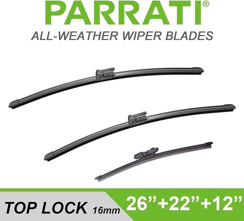 مساحات الزجاج الأمامي للسيارات الفاخرة عالية الأداء لجميع المواسم من PARRATI® مع استبدال شفرات المساحات الخلفية لسيارة شيفروليه ترافيرس 2009-2017، سهلة التركيب 24 بوصة + 21 بوصة + 13 بوصة (مجموعة من 3) in Saudi Arabia