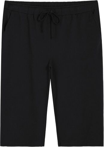 Weintee Women's Plus Size Cotton Capris Wide Leg Capri Pants with Pockets in Saudi Arabia