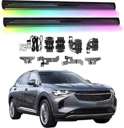 Electric Running Boards Compatible for Buick Envision S 2020-2025 with Light, SUV, Off-Road & Pickup Trucks - Retractable Truck Steps & Nerf Bars in Saudi Arabia