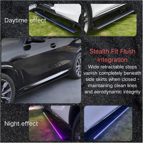 Electric Running Boards Compatible for Buick Envision S 2020-2025 with Light, SUV, Off-Road & Pickup Trucks - Retractable Truck Steps & Nerf Bars in Saudi Arabia