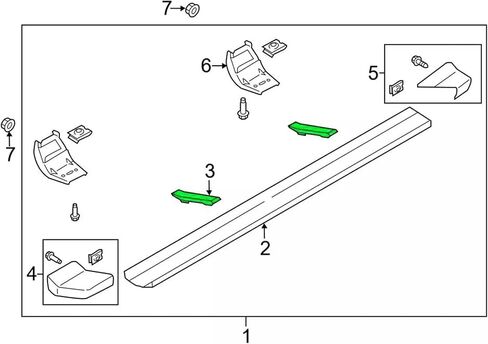 PartsFlow Running Board-Step Pad Grip Cover Driver Side Compatible with Ford F150 F250 F350 Expedition 2015-2023 Replace # FL3Z16491DA in Saudi Arabia