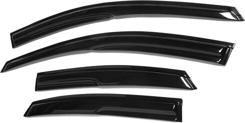 Window Visor Compatible with 2000-2007 Ford Focus, Acrylic Smoke Tinted & Semi-Transparent Sun Rain Shade Guard Wind Vent Air Deflector by IKON MOTORSPORTS, 2001 2002 2003 2004 2005 2006 in Saudi Arabia