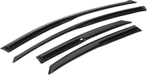 Window Visor Compatible with 2000-2007 Ford Focus, Acrylic Smoke Tinted & Semi-Transparent Sun Rain Shade Guard Wind Vent Air Deflector by IKON MOTORSPORTS, 2001 2002 2003 2004 2005 2006 in Saudi Arabia