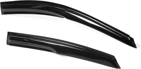 Window Visor Compatible with 2000-2007 Ford Focus, Acrylic Smoke Tinted & Semi-Transparent Sun Rain Shade Guard Wind Vent Air Deflector by IKON MOTORSPORTS, 2001 2002 2003 2004 2005 2006 in Saudi Arabia
