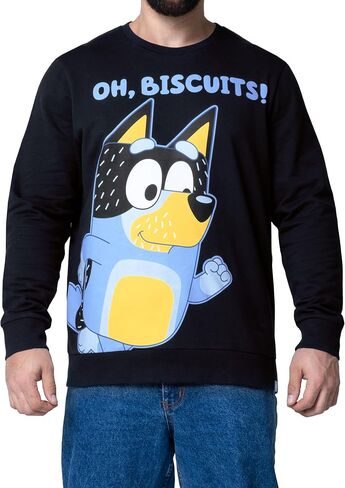 Bluey Sweatshirt, Bandit Mens Sweatshirt, Cotton Mens Sweater, Long Sleeve Pullover in Saudi Arabia