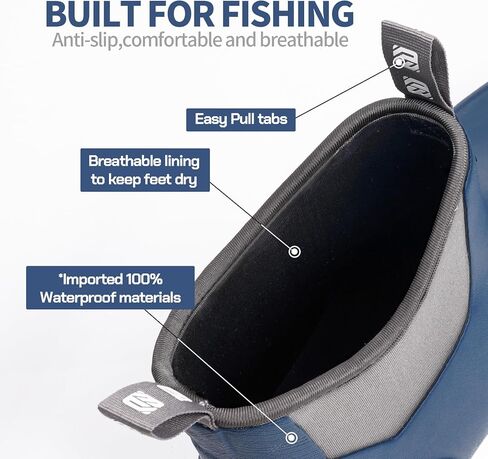 أحذية Deck Deck المنسوجة للرجال ، رجال أحذية المطر ، أحذية الصيد المقاومة للماء ، أحذية سطح السفينة ، أحذية مطاطية مضادة للانزلاق في الكاحل أحذية الصيد في الهواء الطلق ، القوارب ، الحجم 6-13 in Kuwait