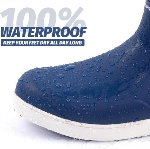 أحذية Deck Deck المنسوجة للرجال ، رجال أحذية المطر ، أحذية الصيد المقاومة للماء ، أحذية سطح السفينة ، أحذية مطاطية مضادة للانزلاق في الكاحل أحذية الصيد في الهواء الطلق ، القوارب ، الحجم 6-13 in Kuwait