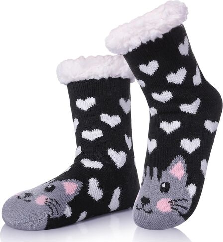 Truehan Kids Girls Boys Slipper Scleper Sight Scale Dhozy Guzzy Animal Anti Winter Winter Charly Socks Indoor in Kuwait
