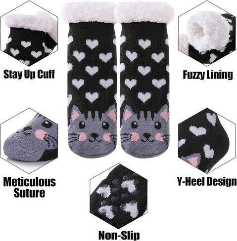 Truehan Kids Girls Boys Slipper Scleper Sight Scale Dhozy Guzzy Animal Anti Winter Winter Charly Socks Indoor in Kuwait