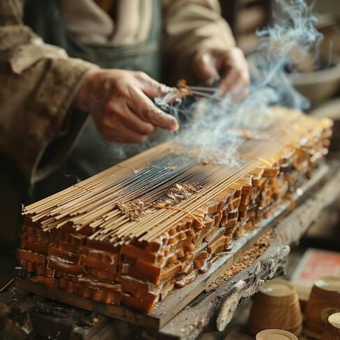 Rose Incense Extra Large Jumbo Natural Joss Stick 19 in. 30 Sticks Hand-Dipped Alcohol Free Long Burning in Saudi Arabia