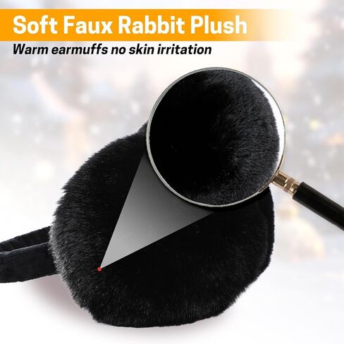 GNEGNI Kids Fluffy Ear Muffs Foldable Winter Faux Fur Earmuffs Adjustable Ear Warmer Cover Outdoor Earmuff for Girls Boys in Kuwait