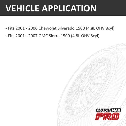 ClutchMaxPRO Performance Stage 2 Clutch Kit with Flywheel with Slave Cylinder Compatible with 2001-2006 Chevy Silverado 1500 2001-2007 GMC Sierra 1500 4.8L (CP04182HDWS-FW167577-ST2) in Saudi Arabia
